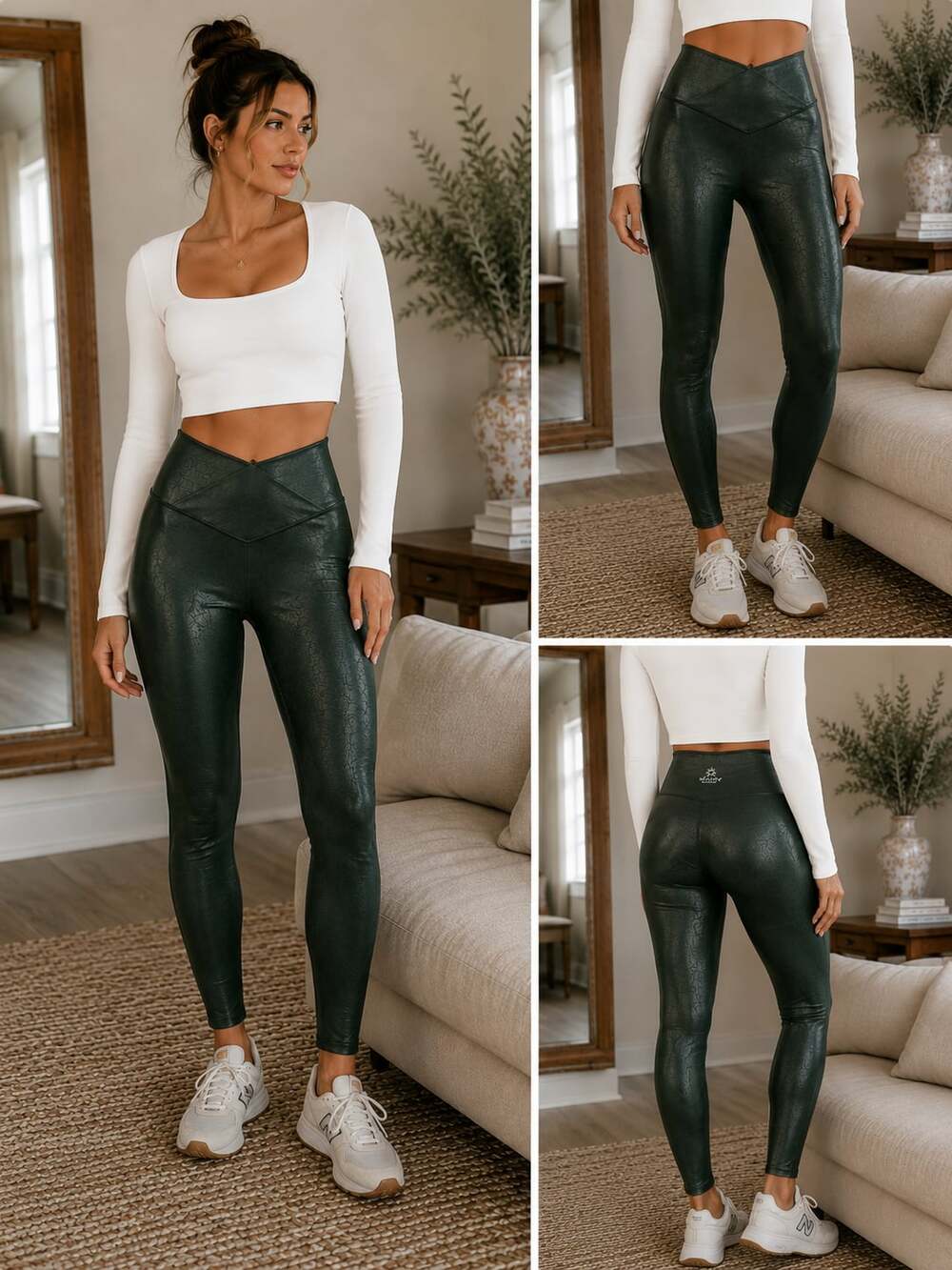 OFFLINE by Aerie The Hugger Crossover High Waisted Crackle Leggings
